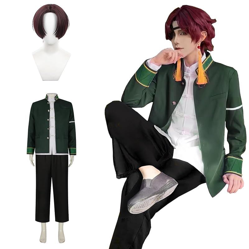 【新品】 [神併良品] 蘇枋隼飛 コスプレ ウィッグ付き 謎多き少年 WIND BREAKER コスプレ衣装 大人用 仮装 文化祭 イベント コスチューム ステージ服 Hayato Suo cosplay (蘇枋隼飛 ウィッグ付き, S)