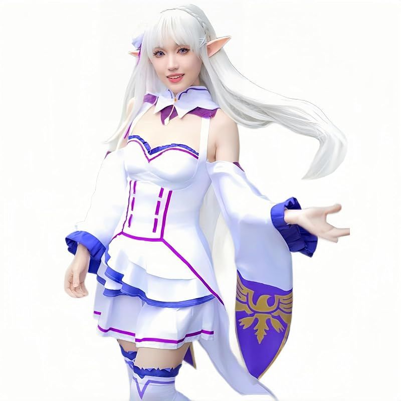 【新品】 [NOKIJP] リゼロ コスプレ衣装 レム、エミリア、菜月昴、ラム対応 アニメ『Re:ゼロから始める異世界生活』イベント・仮装・文化祭用 大人向け