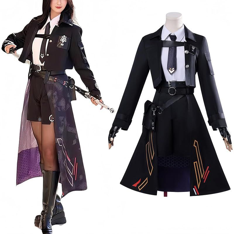 【新品】 [NOKIJP] 恋と深空 コスプレ 主人公 女主 コスプレ衣装 深空ハンター コスプレ 恋深 コス cosplay 戦闘服 セット 制服 人気ゲーム コスチューム (夜を切り裂く影,L)