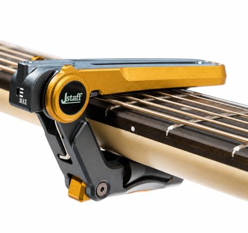 【国内正規品】Jstaff S1 The Rolling Capo ローリングカポタスト 装着したままスライドで素早く転調?キーチェンジ可能 3段階の力調節でしっかり固定 ネックを傷つけない おしゃれ 軽量 簡単装着 上アームローラーは交換可能 エレキ送料無料