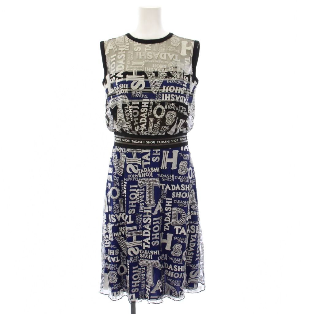 TADASHI SHOJI タダシショージ　ワンピース2 タダシショージ TADASHI SHOJI ワンピース ひざ丈 ノースリーブ ロゴ