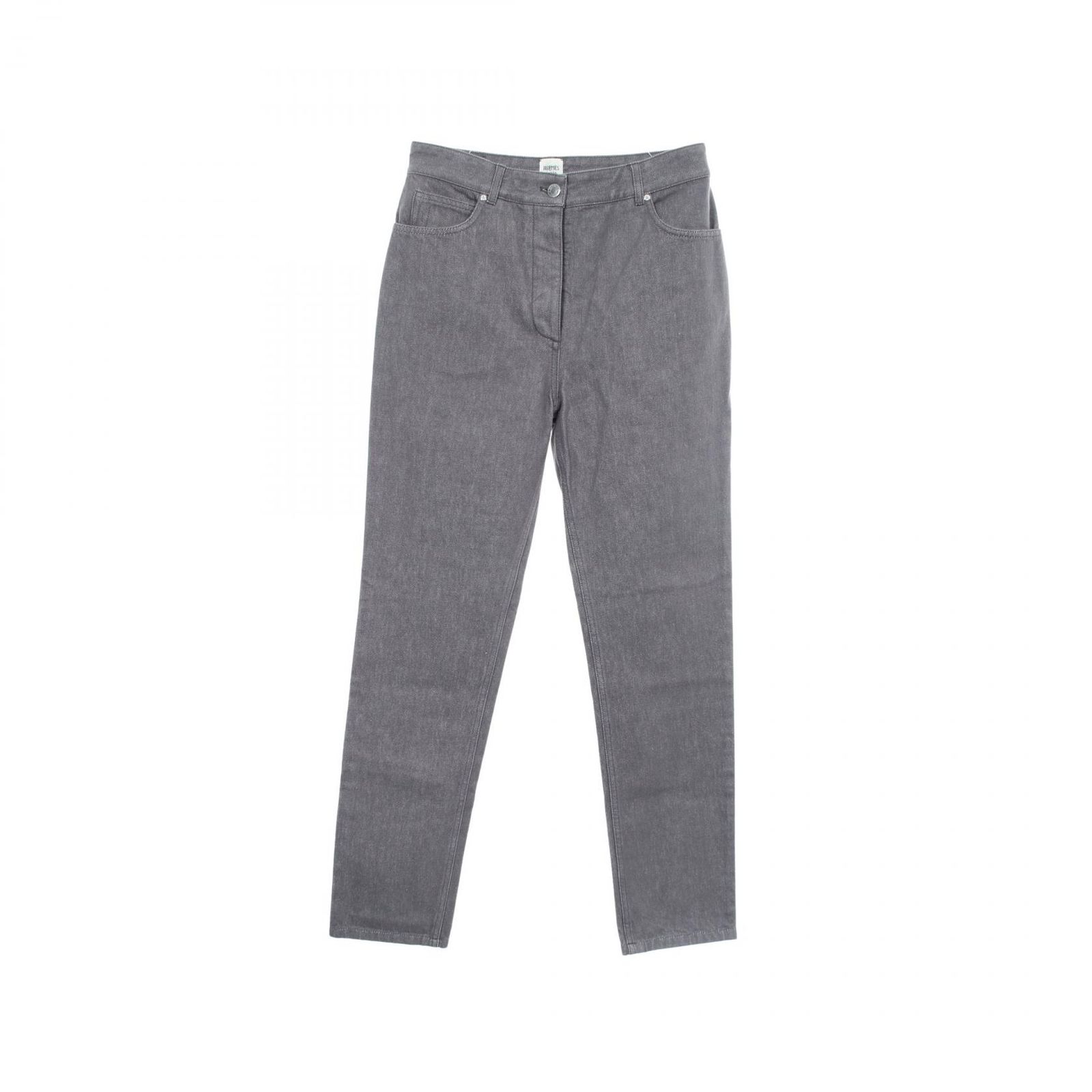 エルメス HERMES デニムパンツ ボタンフライ コットン パンツ メンズ Used A
