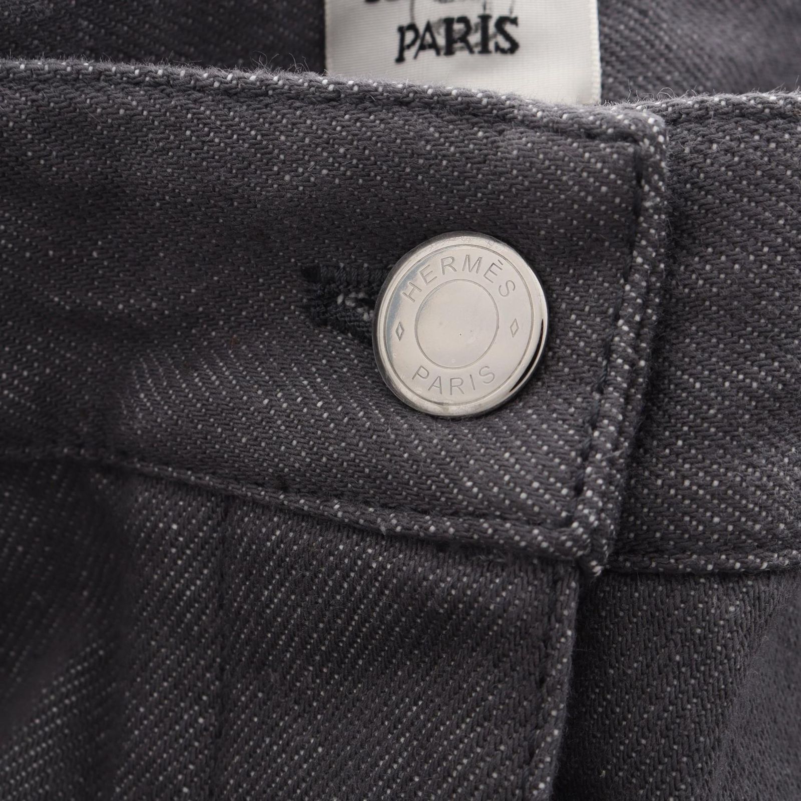 エルメス HERMES デニムパンツ ボタンフライ コットン パンツ メンズ Used A