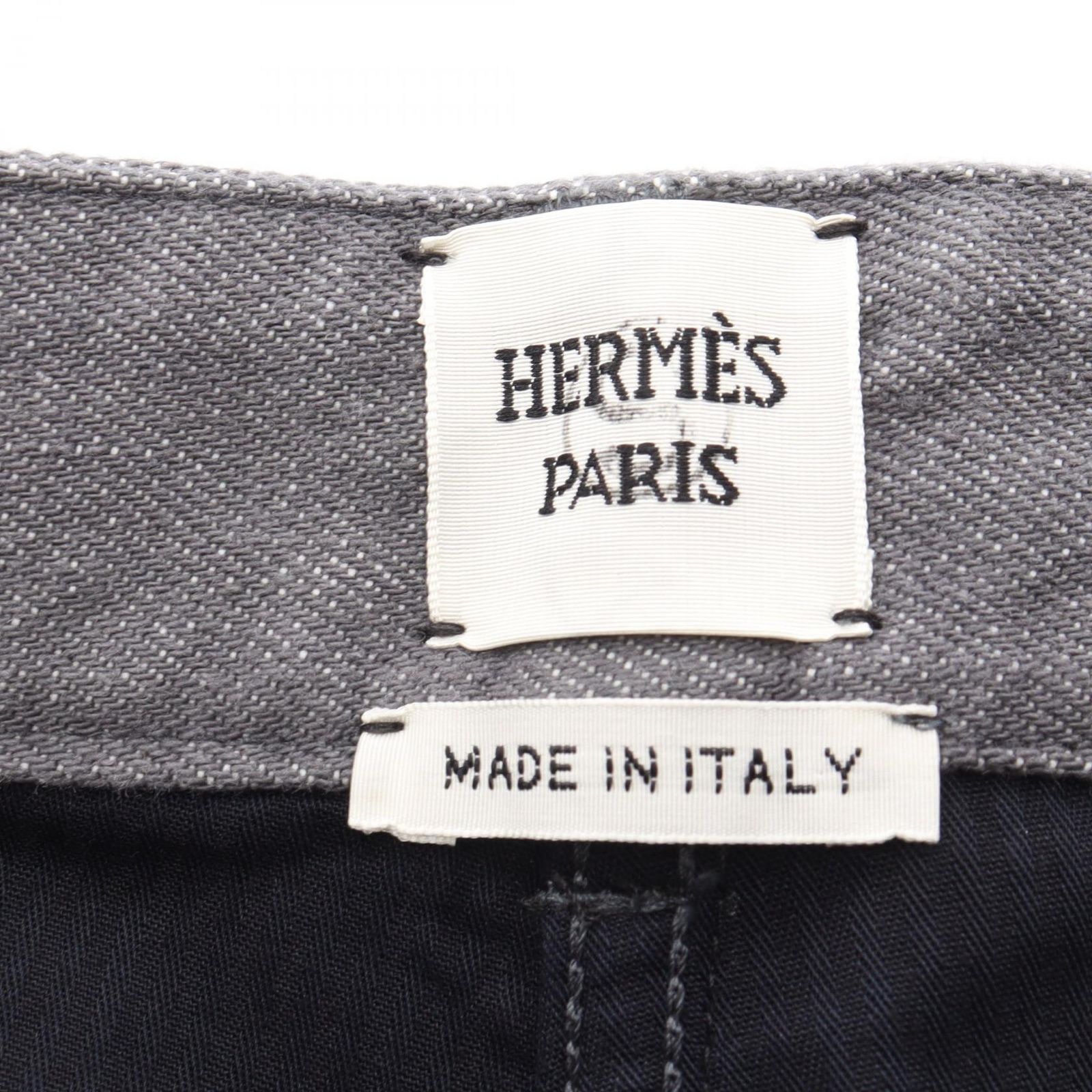 エルメス HERMES デニムパンツ ボタンフライ コットン パンツ メンズ Used A