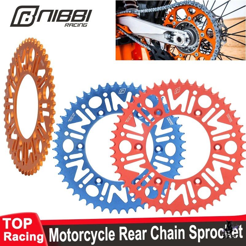 NIBBI アルミニウム 49T/50T/51T リアチェーンスプロケット KTM/HONDA/YAMAHA用
