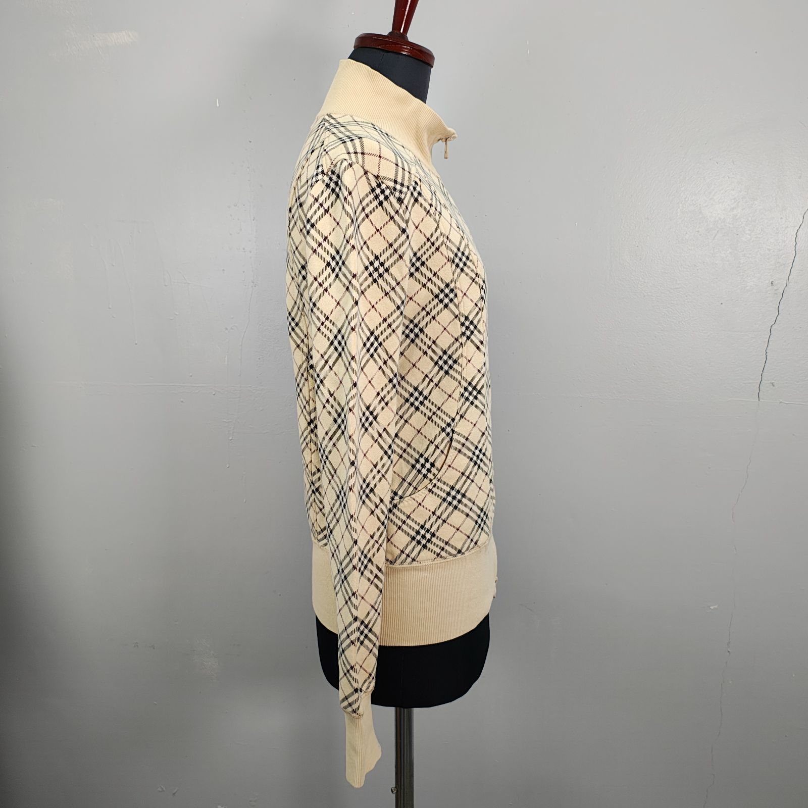 BURBERRY ノバチェック ダブルジップパーカー 38 FAF92-619-43 y2k 