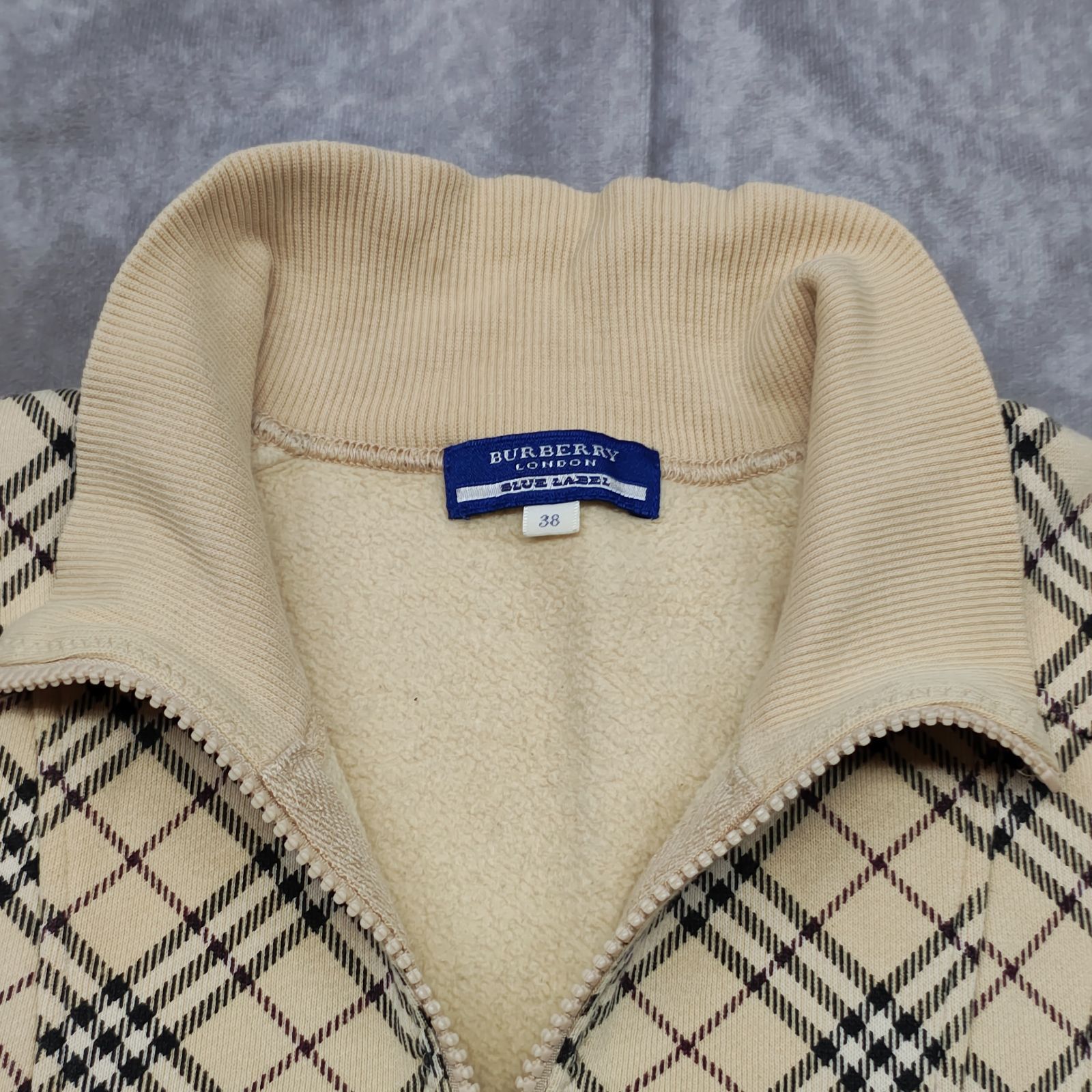 BURBERRY ノバチェック ダブルジップパーカー 38 FAF92-619-43 y2k 