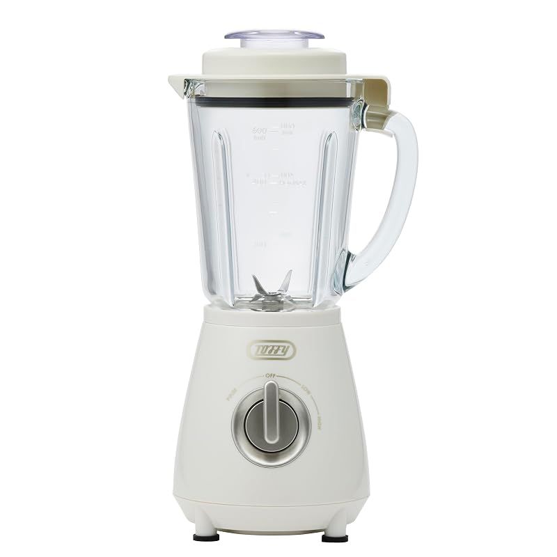 【新品】 【Toffy/トフィー】 耐熱ブレンダー K-HBD2 フードプロセッサー 氷 熱湯 120℃まで ガラスジャー スムージー スープ 食洗機 2段階調整 パンナホワイト