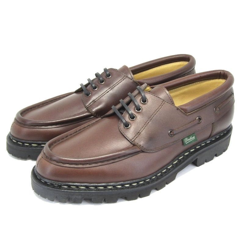 未使用 Paraboot パラブーツ UK7 モカシンシューズ CHIMEY 200816 リスレザー シメイ JANNUソール ブラウン 外羽根 LIS EBONY 35005886