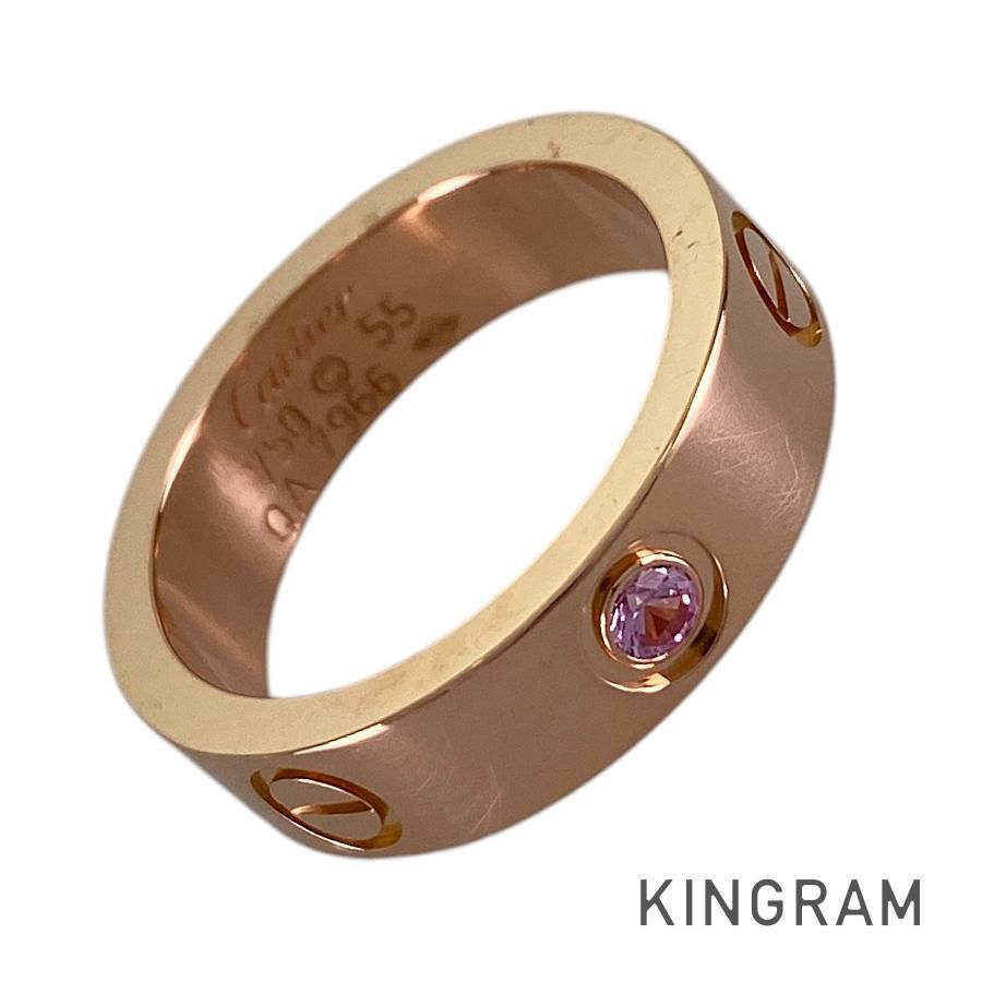 カルティエ Cartier ラブ K18PG ピンクサファイア 15号(55) リング sss