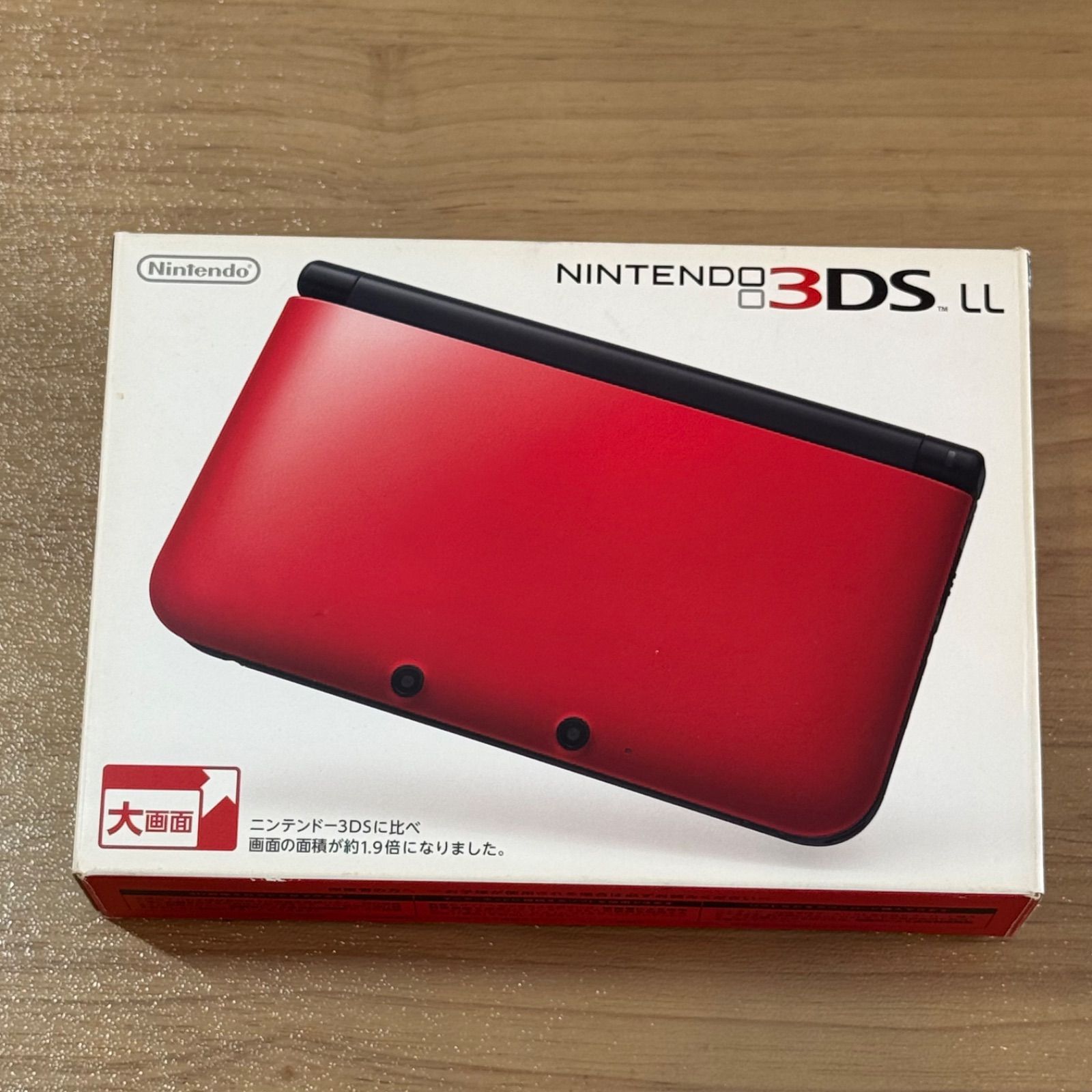 9-081【訳あり】ニンテンドー3DS LL レッド×ブラック 箱付き