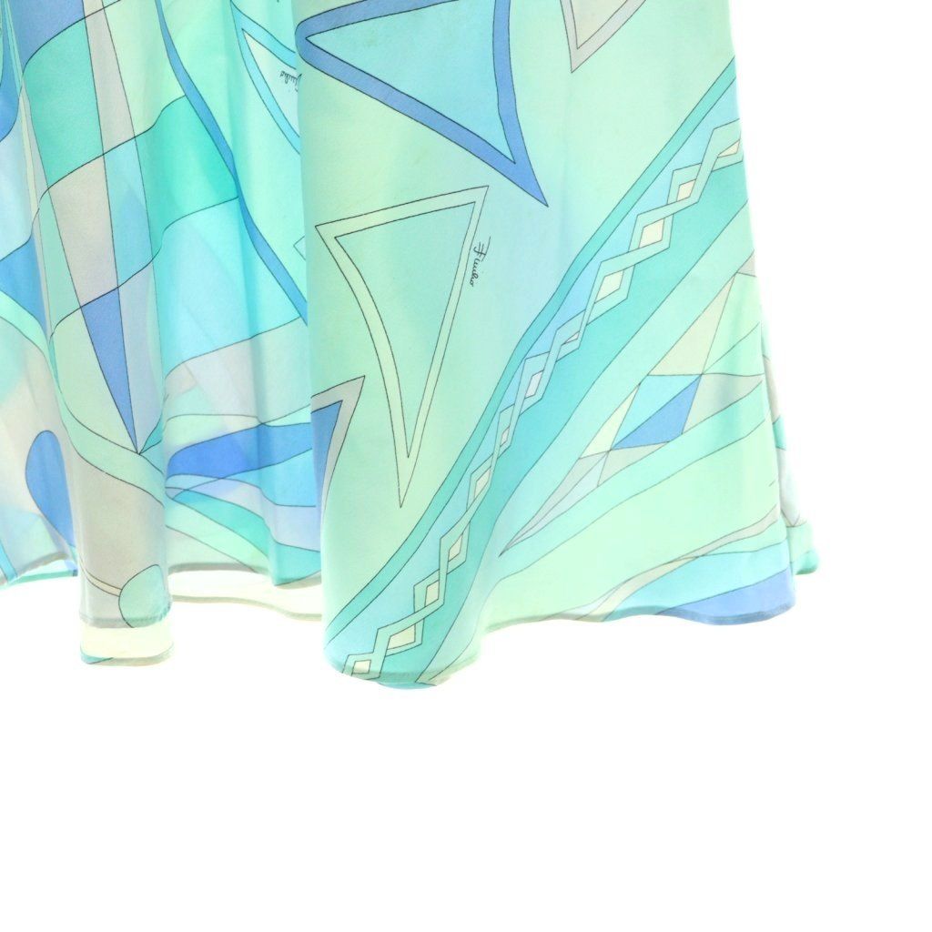 エミリオプッチ EMILIO PUCCI プッチ柄スカート シルク フレア 総柄