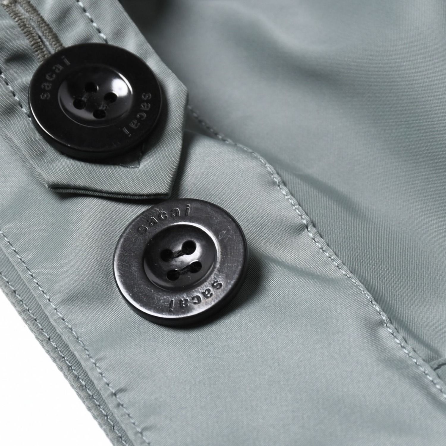極美品 sacai サカイ ナイロンツイル × スポンジスウェット フーディ