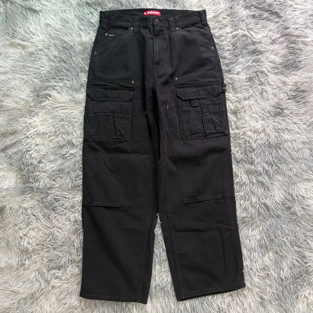 32 新品 シュプリーム 26FW ダブルニー ユーティリティ パンツ ブラック B264 42,790円