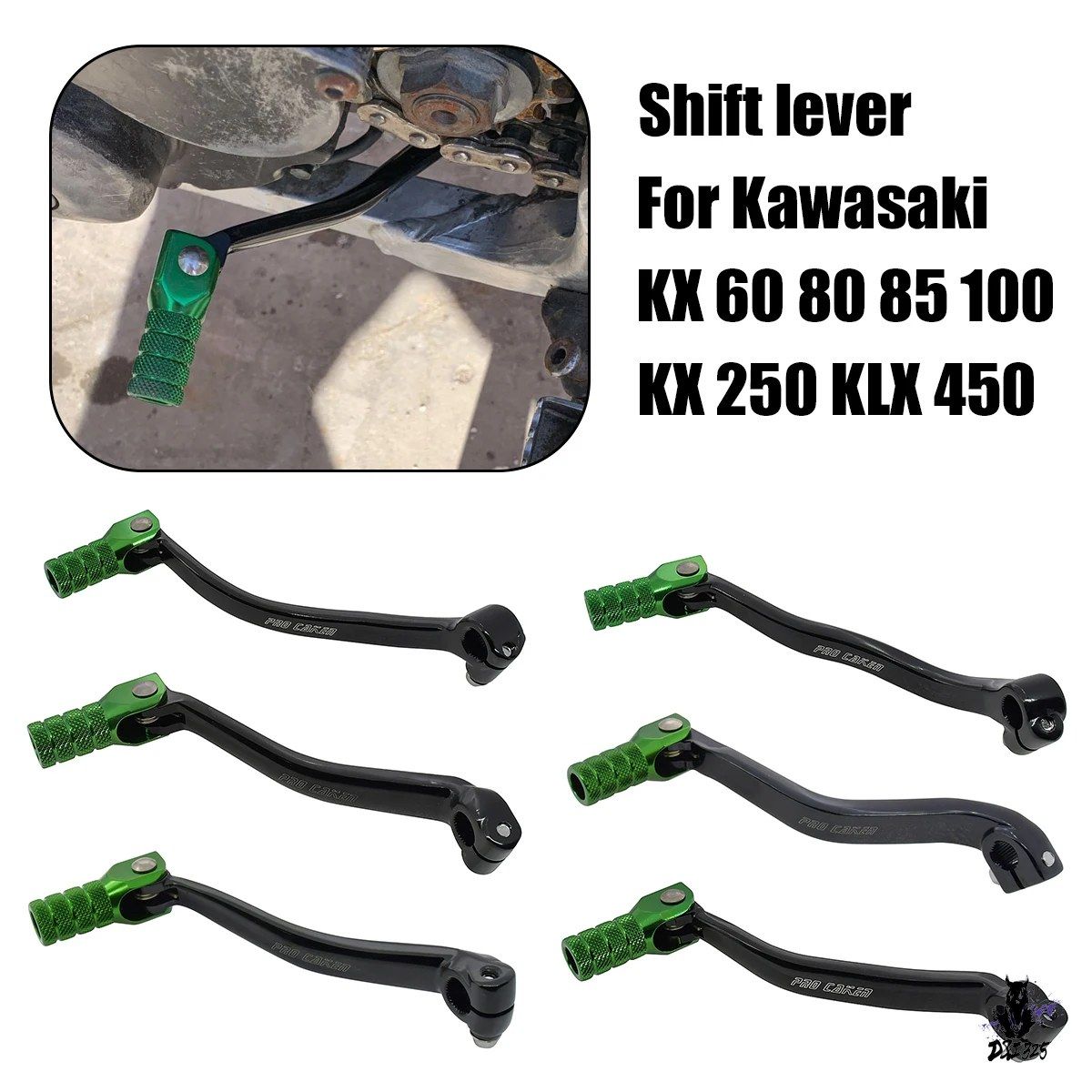 カワサキ KX250F/KX450F/KX60/KX80/KX85/KX100 用 CNC ギアシフトレバー 2003-2023 6,555円