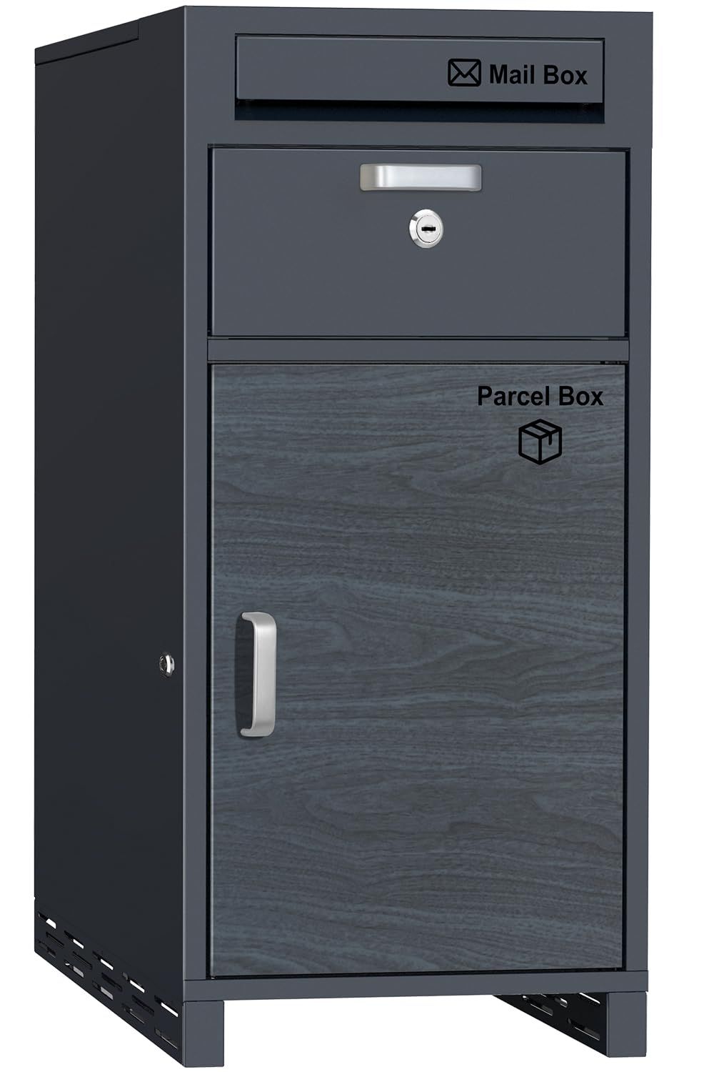 ☆新品☆【複数投函可能/大容量 140L】 VARNIC 宅配ボックス 宅配BOX 組み立て不要 防水 防犯 屋外 置き配 大容量 ポスト付き 大型 戸建て用