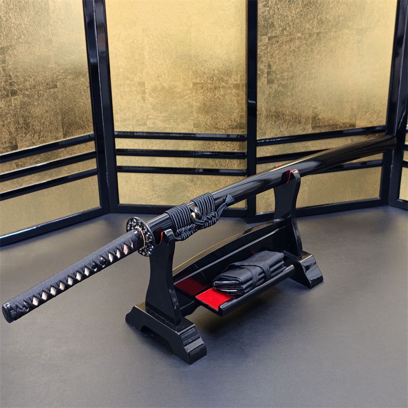 日本刀　模造刀　JPB02　唐草紋鍔　木製刀　硬木製　本鮫皮刀柄　居合用　稽古用　コスプレ用　刀剣拵　武道具　刀身木製　刃なし