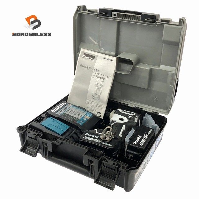 ☆未使用品☆makita マキタ 18V 充電式インパクトドライバ TD171DRGXW 白/ホワイト バッテリー2個 充電器 ケース付134903