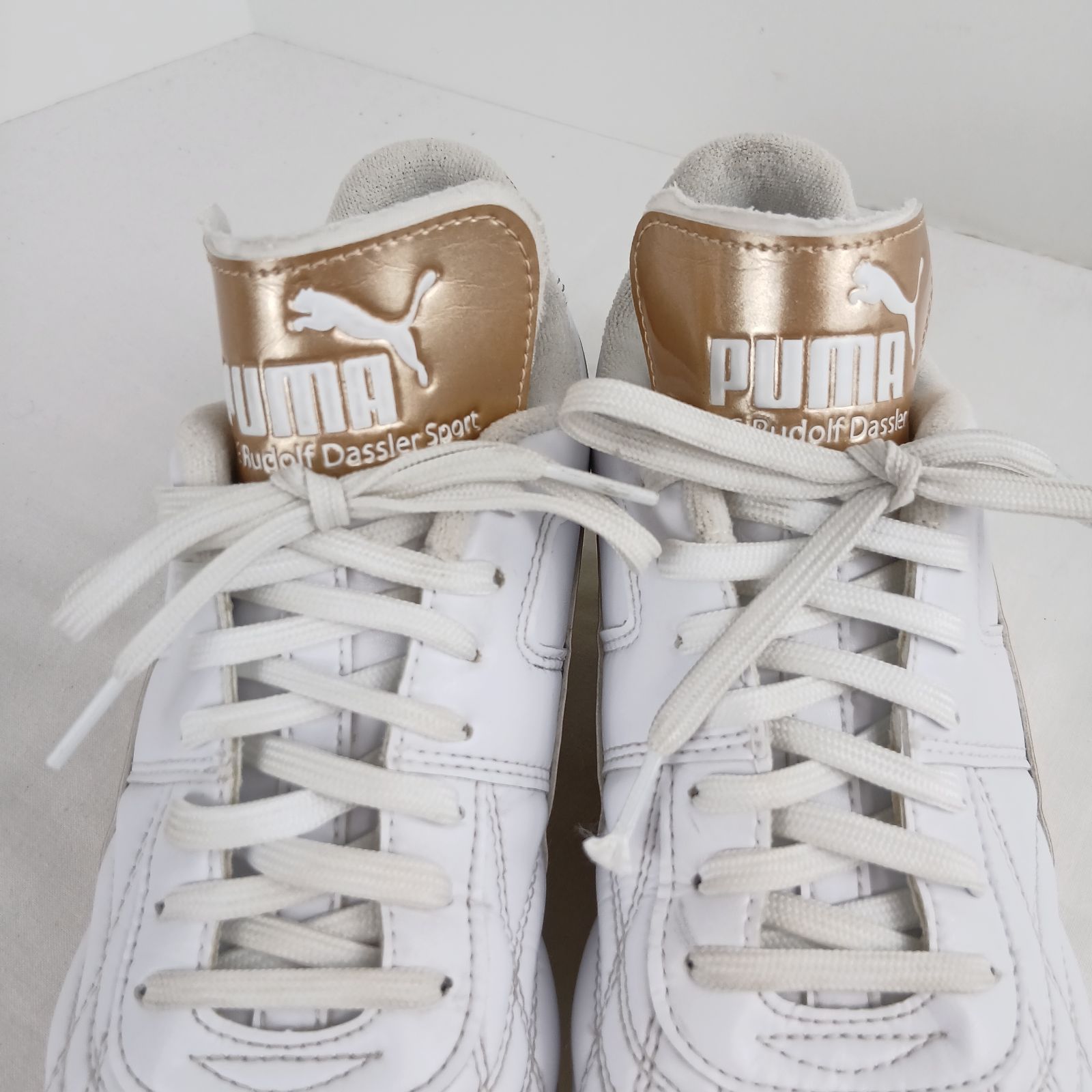 PUMA パラメヒコ SE TOP サッカースパイク 26cm ホワイト ゴールド