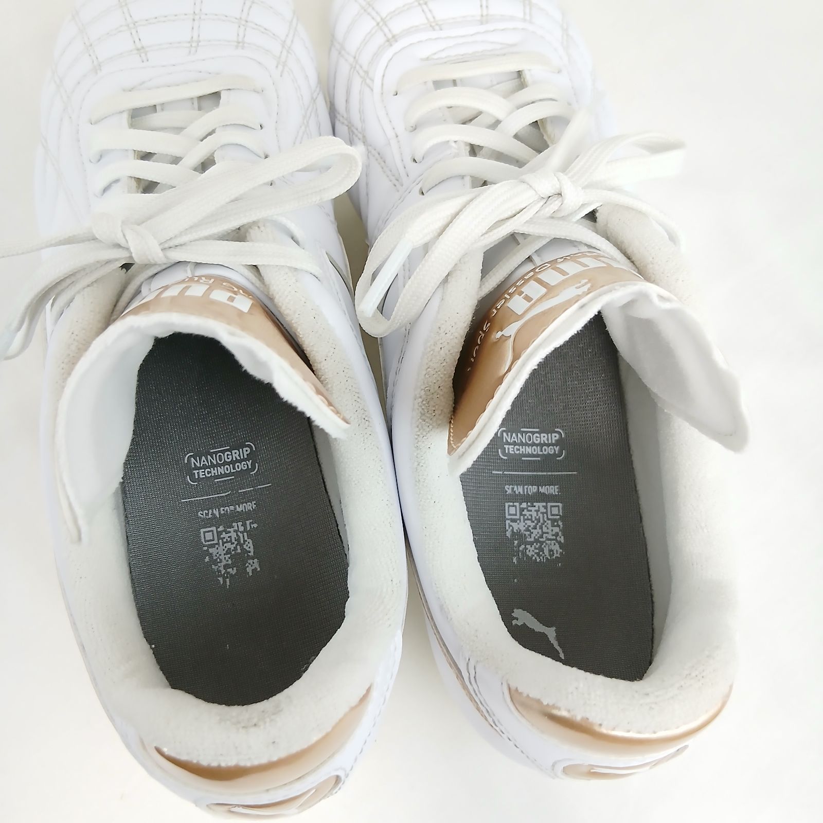 PUMA パラメヒコ SE TOP サッカースパイク 26cm ホワイト ゴールド