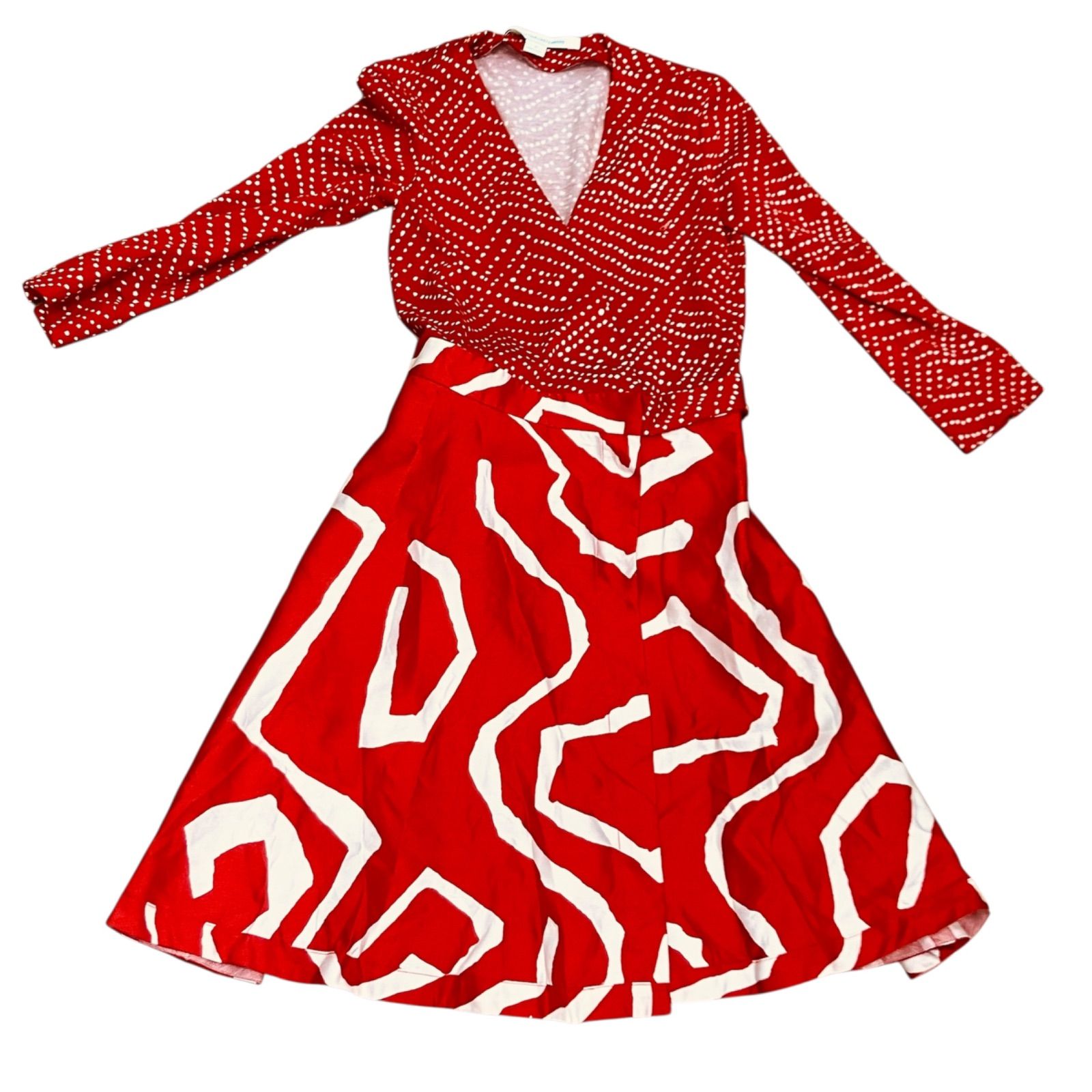 ◇ DVF ダイアンフォンファステンバーグ AMELIA ラップワンピース 赤 0