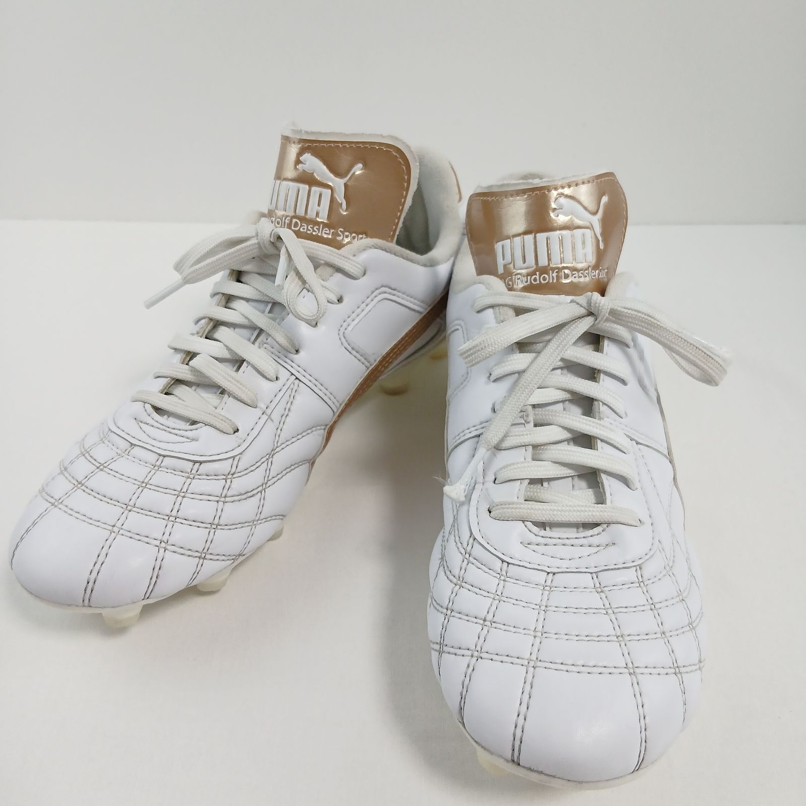 PUMA パラメヒコ SE TOP サッカースパイク 26cm ホワイト ゴールド
