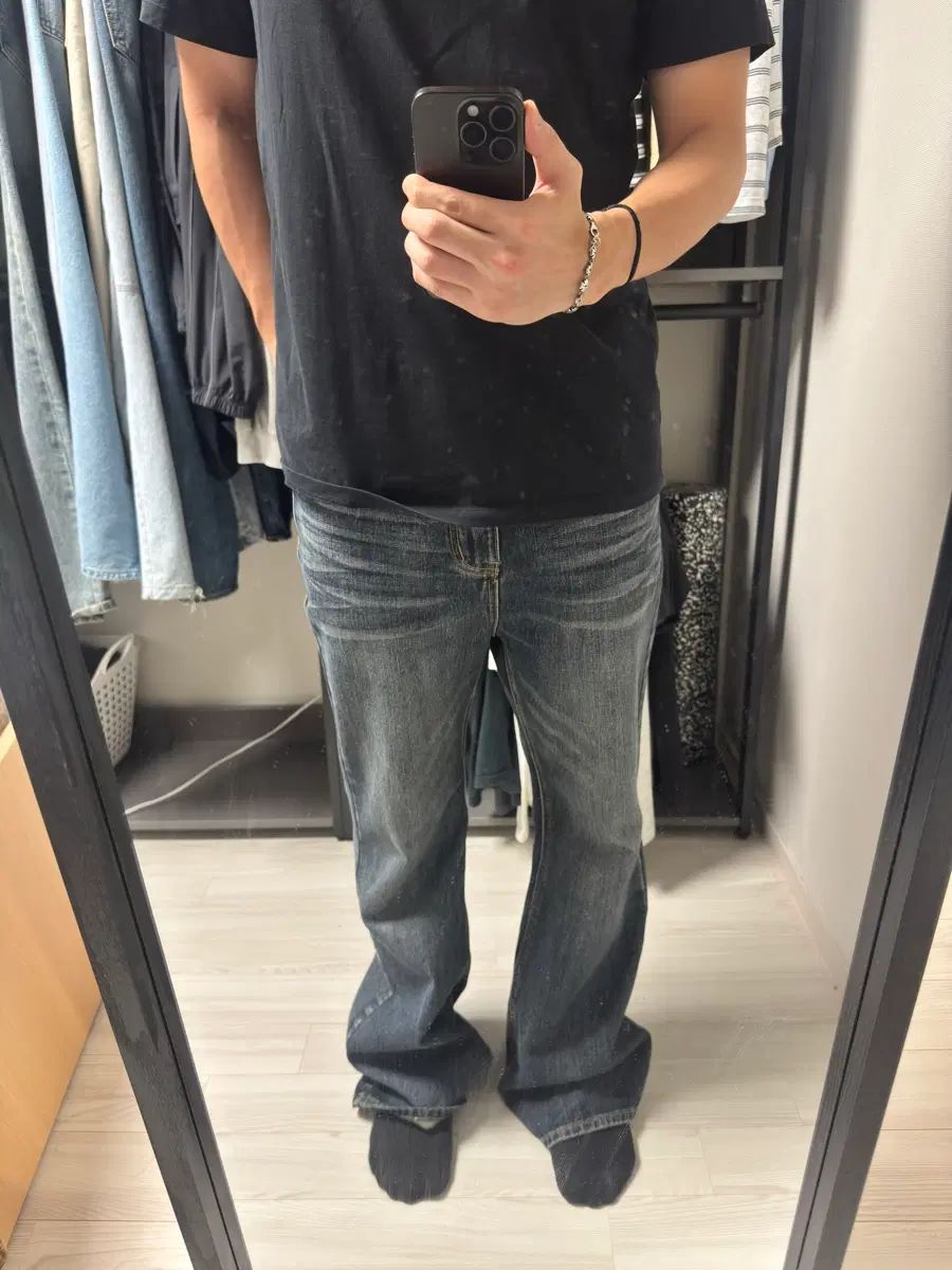 Dnsr フレア ダークブルー パンツ(L)