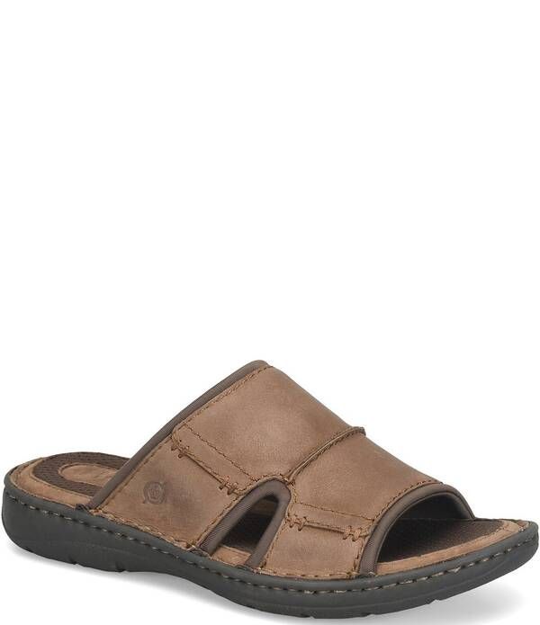 ボーン メンズ シューズ サンダル レザー Born Mens Maldonubuck Leather SlipOn Sandals Light Brown ブラウン