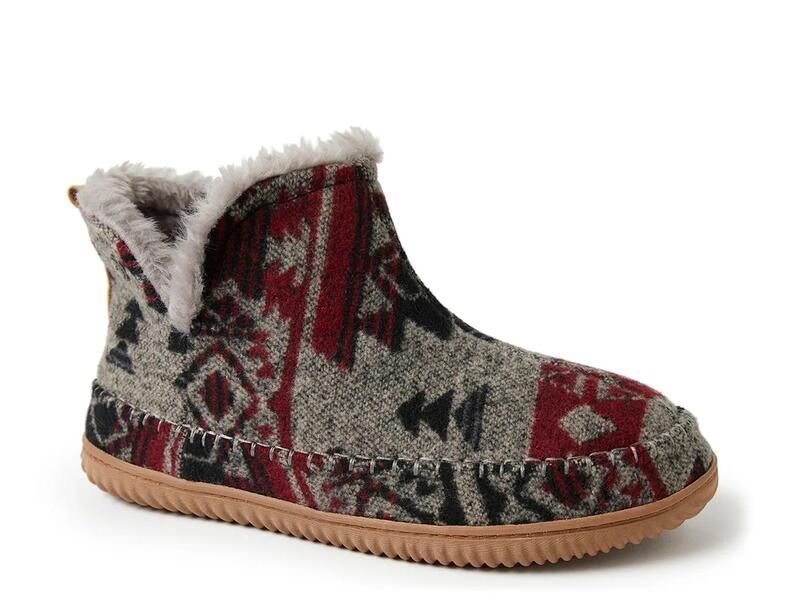 ディアフォームズ メンズ シューズ ブーツ・レインブーツ Dearfoams Brixen Bootie Slipper Mens BlackGreyRed ブラック