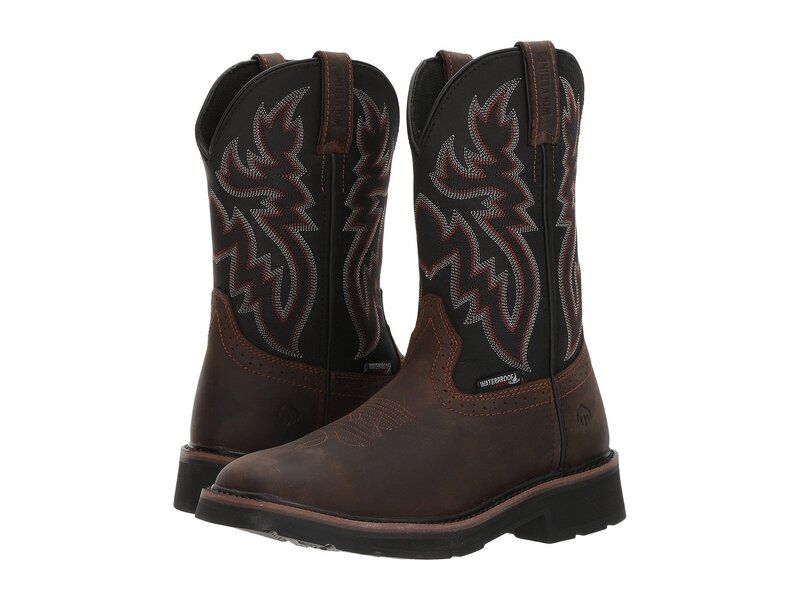 ウルヴァリン メンズ シューズ ブーツ・レインブーツ Tシャツ Wolverine Rancher Steel Toe WP Wellington BlackBrown ブラック
