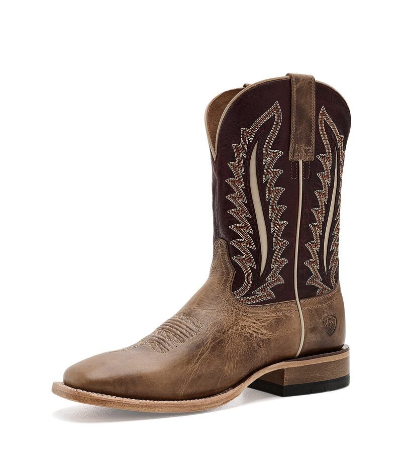 アリアト メンズ シューズ ブーツ・レインブーツ Ariat Gage Wide Square Toe Cowboy Boots Faded Caramel