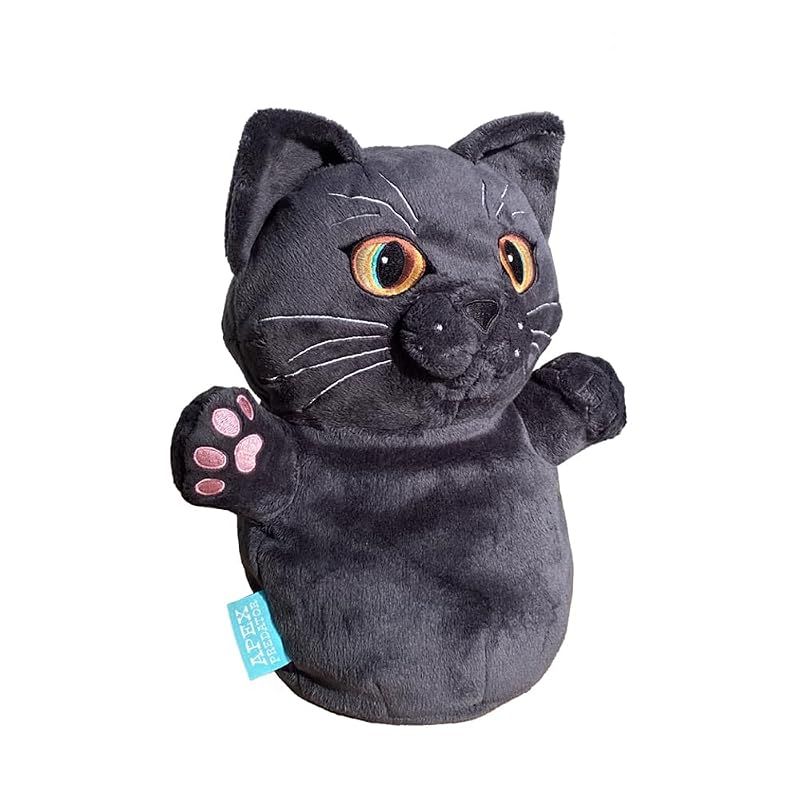 【新品】 dinofactory ブラックキャットゴルフヘッドカバー - かわいい子猫ドライバーヘッドカバー、3Dプラッシュキャットゴルフクラブカバー 460ccドライバー用 猫好きへの面白いゴルフギフト(ダークグレー)