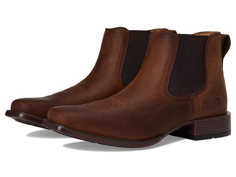 アリアト メンズ シューズ ブーツ・レインブーツ Ariat Booker Ultra Square Toe Western Boots Rough Tan タン