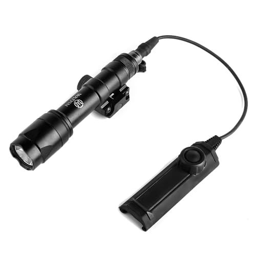 WADSN M600C タイプ スカウトライト フラッシュライト デュアルスイッチ標準搭載 20mm レイル対応 600ルーメン サバゲー タクティカルライト (ブラック)送料無料 c5cf6751