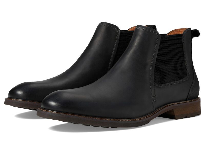 フローシャイム メンズ シューズ ブーツ・レインブーツ Florsheim Lodge Plain Toe Gore Boots Black Crazy Hor ブラック