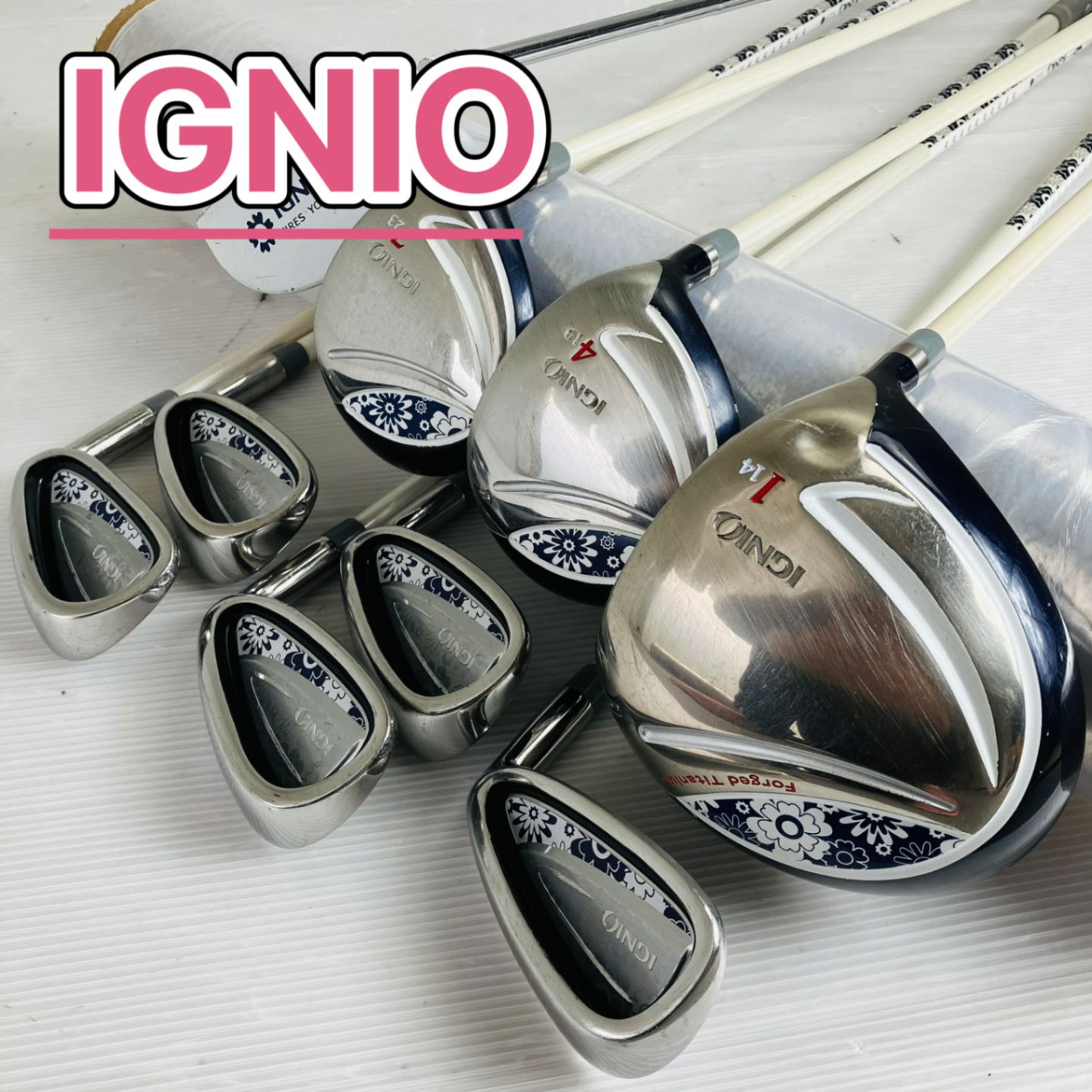 レディース IGNIO イグニオ ゴルフクラブセット ゴルフセット クラブセット 初心者 入門 右利き パター付 安価 クラブのみ