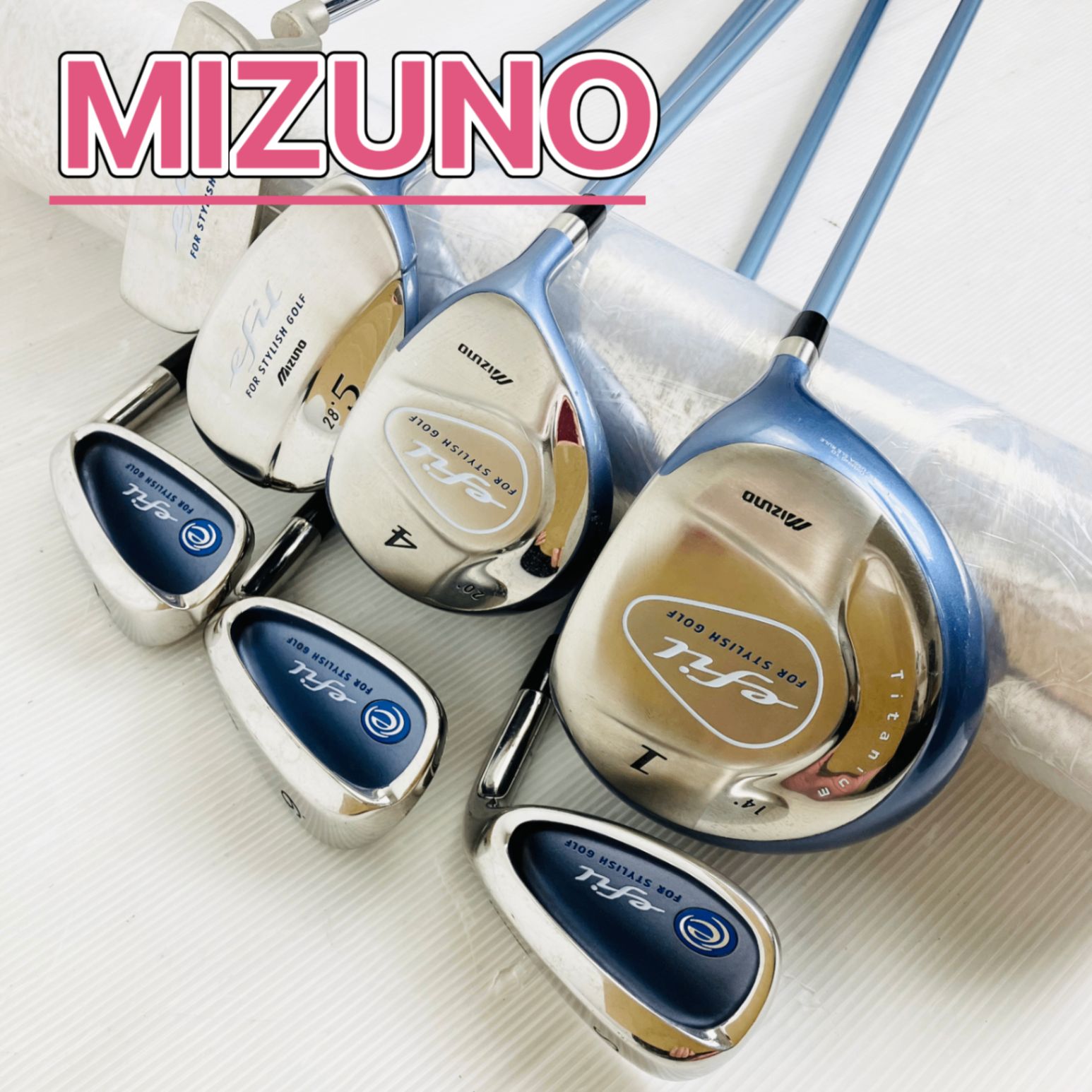 レディース MIZUNO ミズノ efil エフィル ゴルフクラブセット ゴルフセット クラブセット 初心者 入門 右利き パター付 安価 クラブのみ