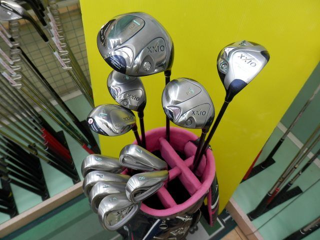 女性用クラブセット 即決 Ｅ５８ 完璧なセット ダンロップ ゼクシオ レディース クラブセット　オリジナルカーボン （Ｌ） １１本セット[6210]即発送