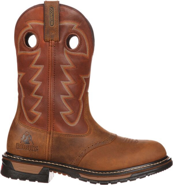 ロッキー メンズ シューズ ブーツ・レインブーツ Rocky Mens Original Ride Branson Saddle 11 Waterproof Western Bootsaffron B