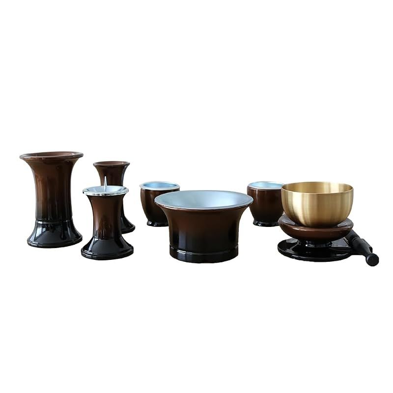 【新品】 仏具セット おりん付き 7点セット 仏具 一式 セット ミニ おしゃれ モダン おりん 琥珀ぼかし ミニ仏壇用 小型仏壇用 具足 コンパクト 全宗派対応 1 10,361円