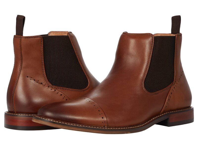 ステイシーアダムス メンズ シューズ ブーツ・レインブーツ チェルシーブーツ チェルシー キャップ Stacy Adams Maury Cap Toe Chelsea Boot Chocolate チ