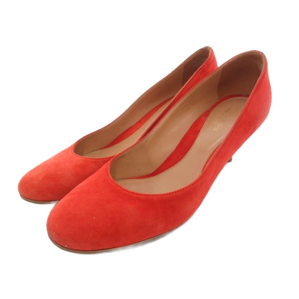 Sergio Rossi Sergio Rossi Pumps 38 Red Red Plain Round Toe/TQ ■GY62
