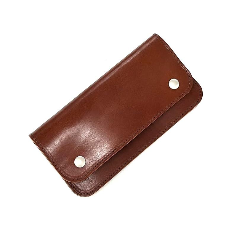 [HANG OVER] 栃木レザー トラッカーウォレット 長財布 小銭入れ付 WT25-803 (ダークブラウン)