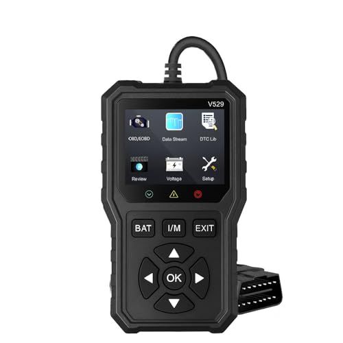 K◆QISI公式 OBD2 スキャナー 故障診断機 日本語対応 コードリーダー エラー消去 エンジンチェックランプ診断 DTC検索 ライブデータ 2.8インチ液晶 12Vガソリン車対応 (黒) 0a2870b5