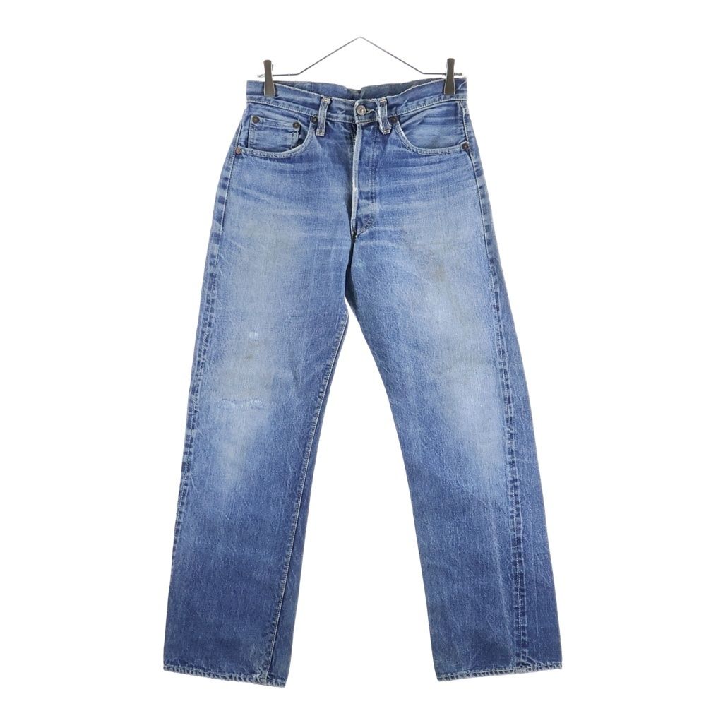 Levi's (リーバイス) 50s VINTAGE 501XX 革パッチ 47モデル後期 ボタン裏無 粒刻印 大文字リベット センターセット デニム インディゴ