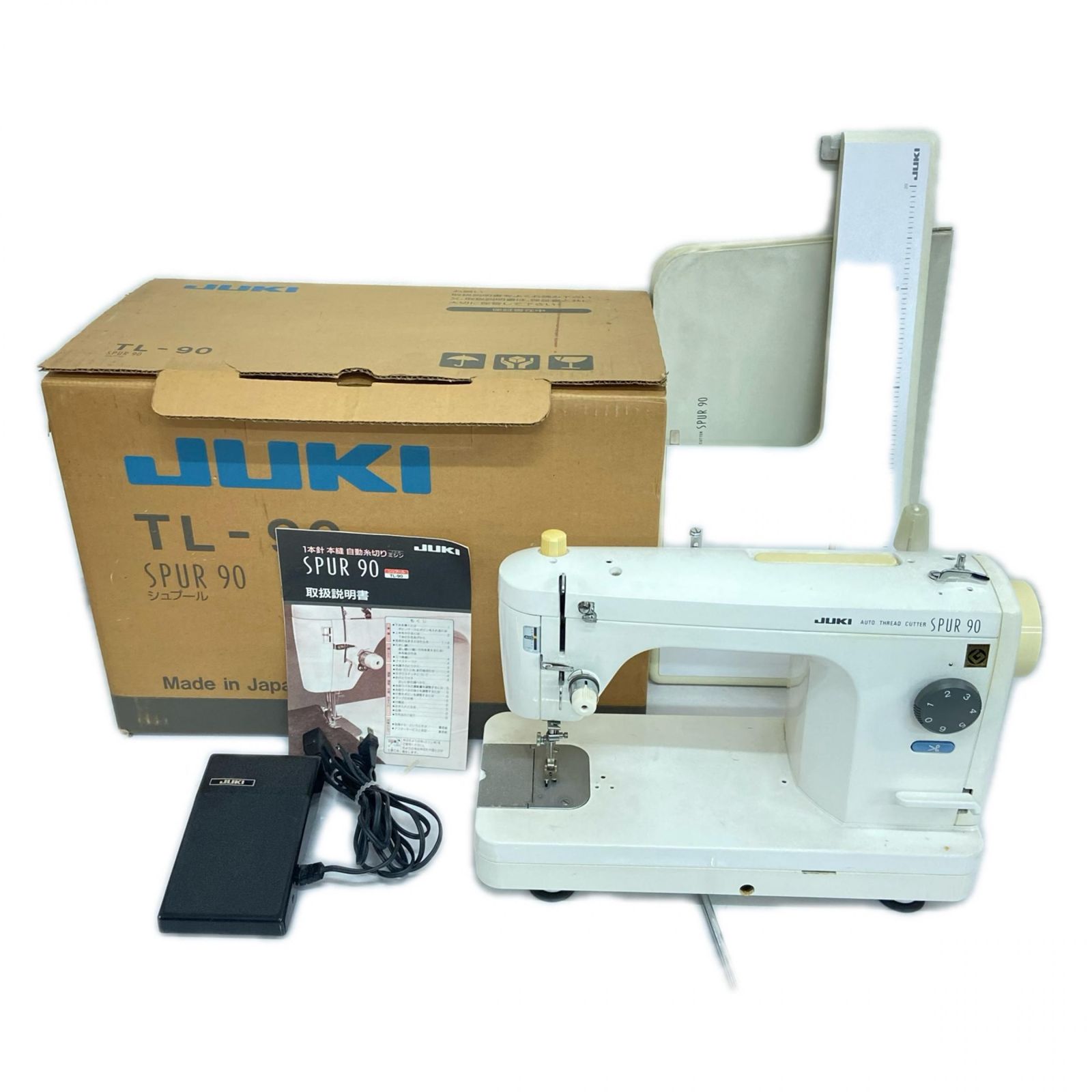 8E074JUKI ジューキ 職業用ミシン SPUR 90 裁縫 手芸 ハンドクラフト TL-90 ミシン 中古【動⚪︎】
