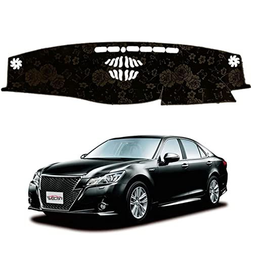K◆WeCar ダッシュボードマット トヨタ クラウン 14代目 210系 2012?2018年 スエード高級素材 花柄 専用 ダッシュマット ダッシュボードカバー 紫外線パッド ズレ防止 滑り止め付き 日焼け対策 車種専用設計 カー用品 簡 44d69f49