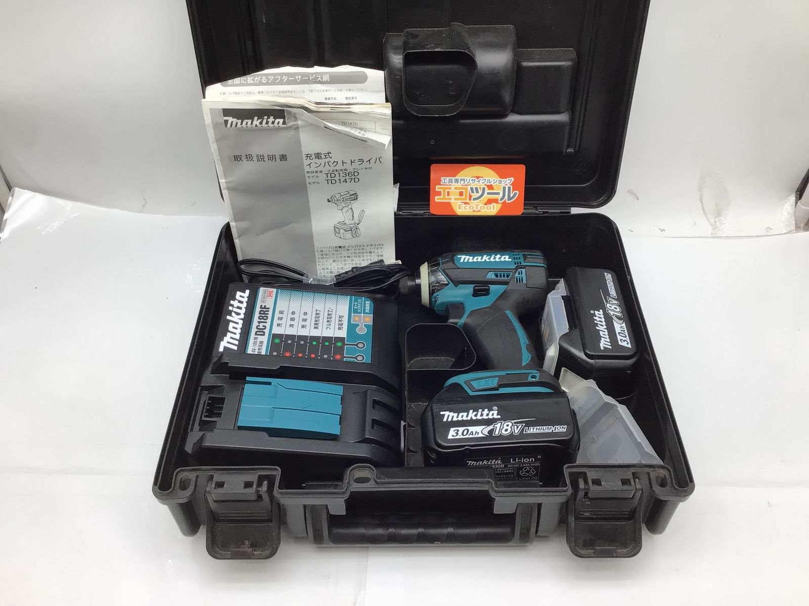 【中古品】Makita/マキタ TD149DRFX ☆ 18v充電式インパクトドライバ/青 [IT_1411G][知立][M04]