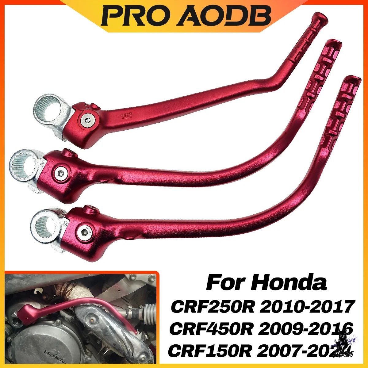 ホンダ CRF250R/CRF450R 用 CNC 鍛造キックスターターレバー 7,264円