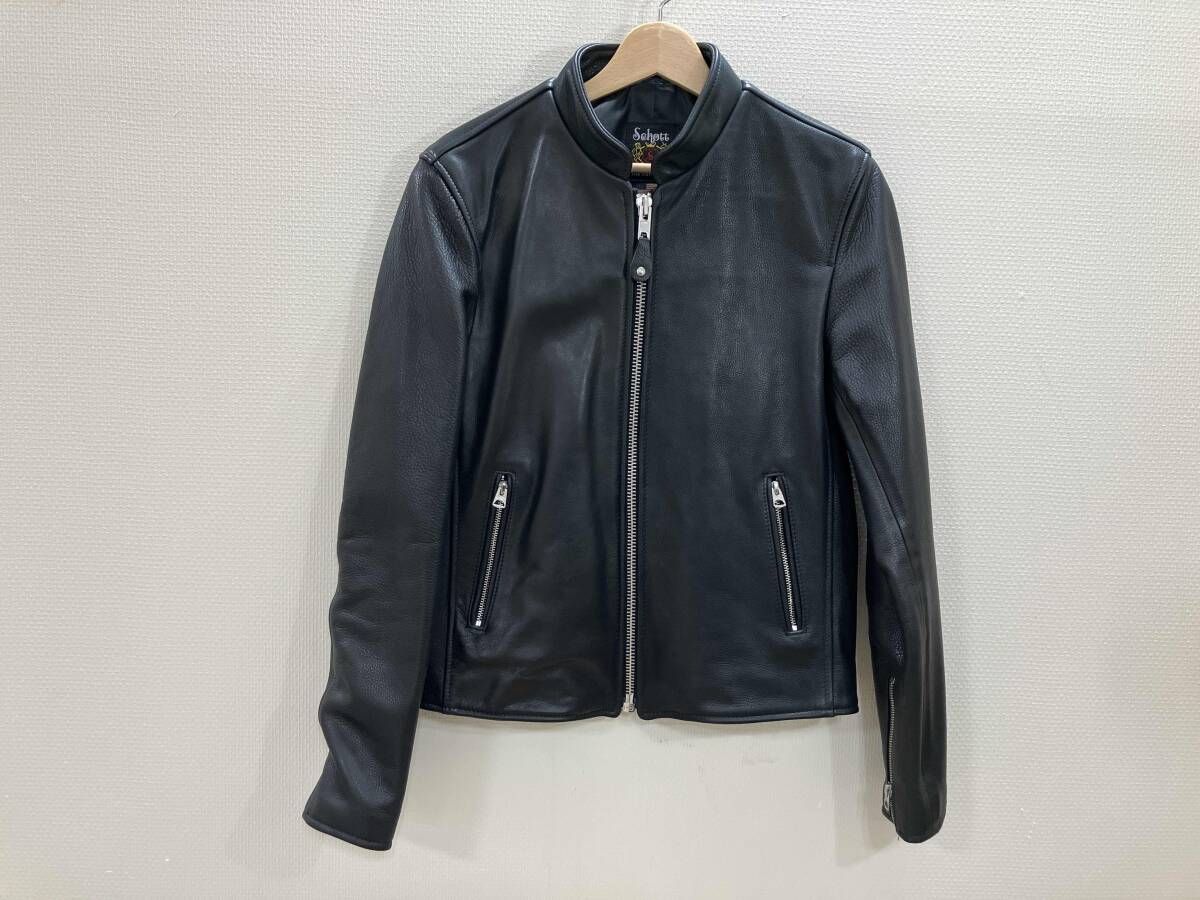 SCHOTT ショット シングルライダースジャケット シングルライダース 革ジャン 黒 秋冬